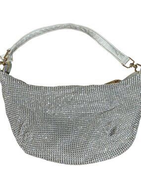 Urban Outfitters Silver Rhinestone Hobo Shoulder Bag